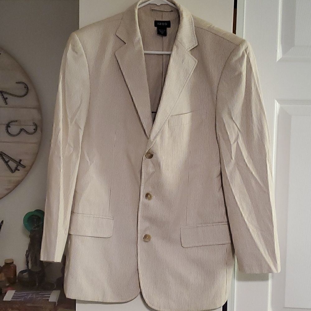 Izod pinstripe cotton blazer, Sportcoat